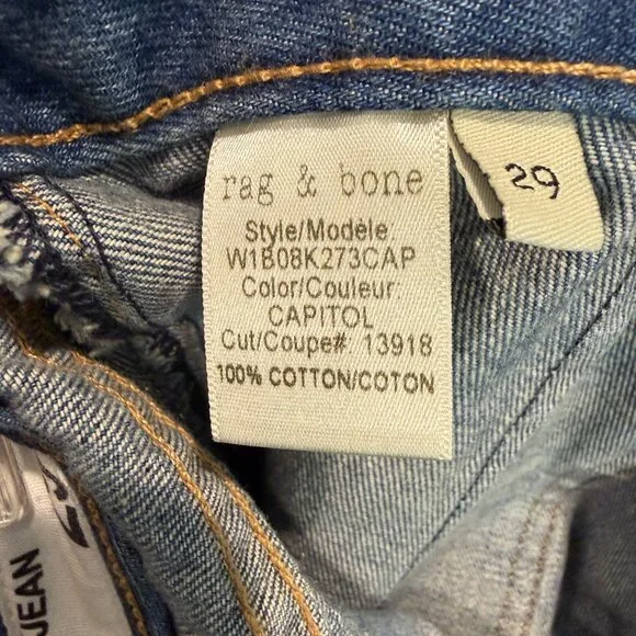 Never Worn Rag & Bone jean Santa Cruz Denim Mini Skirt Summer Festival Size 29 - Picture 6 of 11